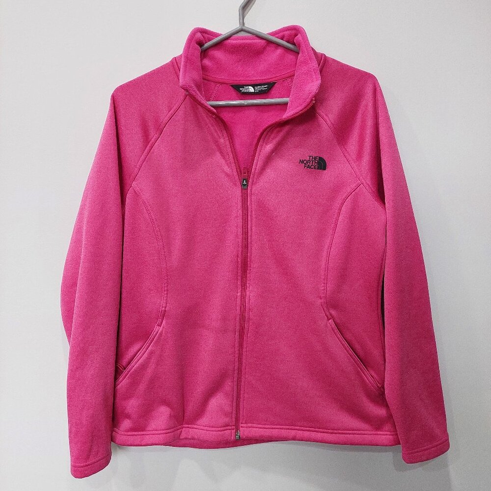 The North Face Women's Size Large Agave Full Zip Cerise Fleece Pink Heather
